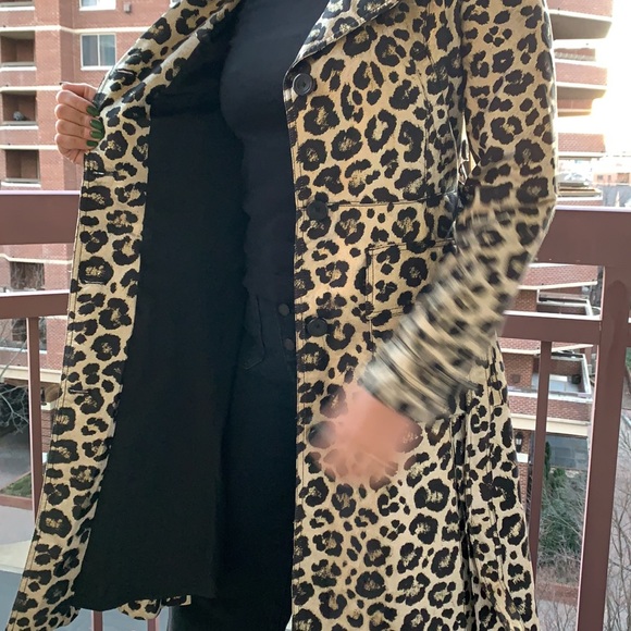 Alice + Olivia Leopard Trench Coat - Picture 10 of 14